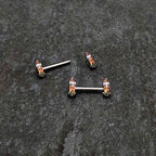14G 9/16 Sweet Holiday Christmas Candle Barbell Nipple Ring Set