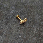 16G 5/16 Clear Gem Gold Tone Luscious Lizard Labret Monroe Tragus