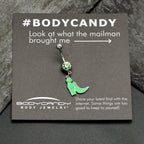 Green Gem Glow in Dark Leprechaun Boot St Patricks Dangle Belly Ring