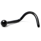 20G 1/4 Black ASTM F-136 Implant Grade Titanium Ball End Left Side Nose Screw