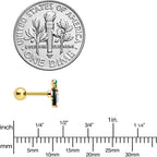 16G 1/4 Gold Tone Holly Hat Penguin Cartilage Tragus Earring