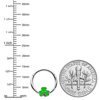 16G 3/8 Sweet Happy Shamrock St Patricks Hinged Segment Ring