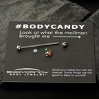 14G Sweet Happy Leprechaun St Patricks Industrial Barbell 38mm