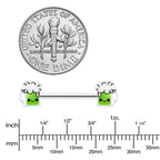 14G 9/16 Sweet Happy Green Beer St Patricks Day Nipple Ring Set