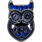 16G 1/4 Purple Gem Black Opulent Owl Cartilage Tragus Earring