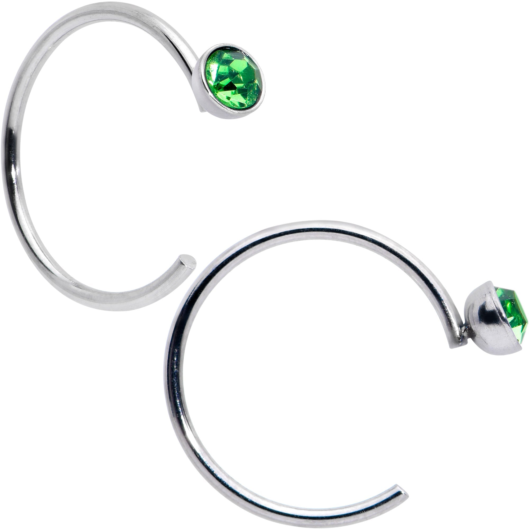 20G 5/16 Nose Hoop Gem Faux Opal Pack Dynasty Nose Ring Set of 6