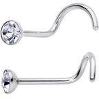 20G Nose Screw Gem Faux Opal Pack Dynasty Nose Ring Set of 6