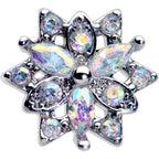 16G 5/16 Aurora CZ Gem Snowflake Style Labret Monroe Tragus