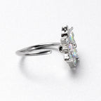 20G 5/16 Aurora CZ Gem Snowflake Style Nose Hoop