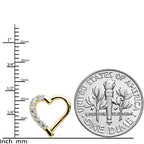 16G 5/16 14k Yellow Gold CZ Paved Ultra Luxe Right Hinged Heart Segment Ring