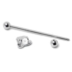 14G Glitter Top Hat Shamrock St Patricks Industrial Barbell 38mm
