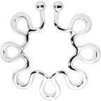 Trippy Flower Clip On Fake Nipple Ring Set