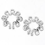 Trippy Flower Clip On Fake Nipple Ring Set