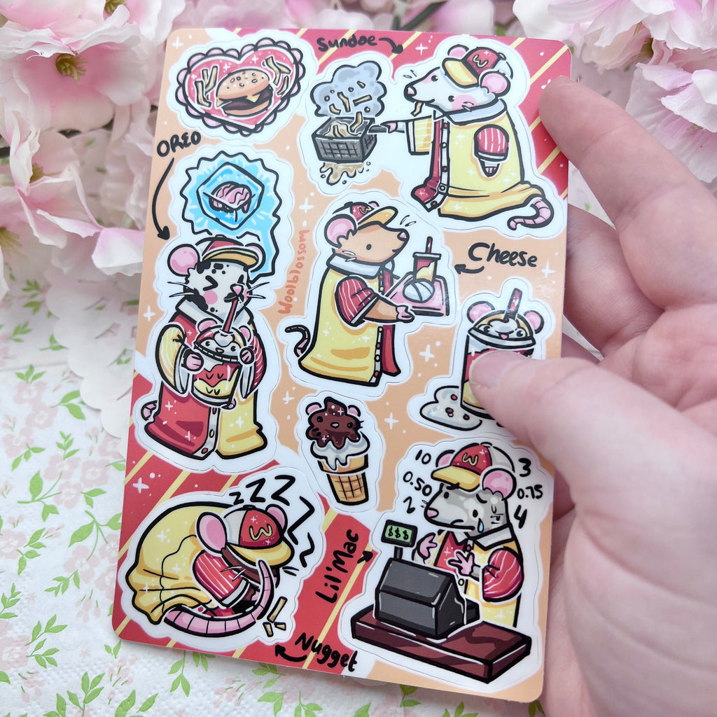 Rat'Donalds Collage ~ Sticker Sheet