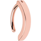 14G 3/8 Rose Gold Tone 316L Surgical Steel Smooth Style Hinged Hoop Belly Ring