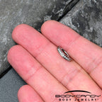 Clear CZ Gem ASTM F-136 Implant Grade Titanium Forward Facing Belly Ring
