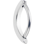 14G 1/2 Implant Grade Titanium CZ Paved Hinged Hoop Belly Ring