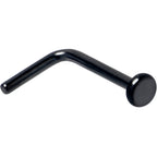 20G 1/4 Black ASTM F-136 Implant Grade Titanium 2mm Disc End L Shape Nose Ring