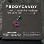 Patriotic Kissy Lips Belly Ring