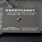 16G 1/4 Inlay Patriotic Kissy Lips Cartilage Tragus Earring