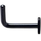 18G 1/4 Black ASTM F-136 Implant Grade Titanium Heart End L Shape Nose Ring