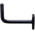 20G 1/4 Black ASTM F-136 Implant Grade Titanium Heart End L Shape Nose Ring