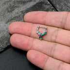 16G 5/16 Blue Gem Green Mermaid Tail Stars Cartilage Clicker
