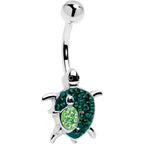 Green Gem Turtle World Belly Ring