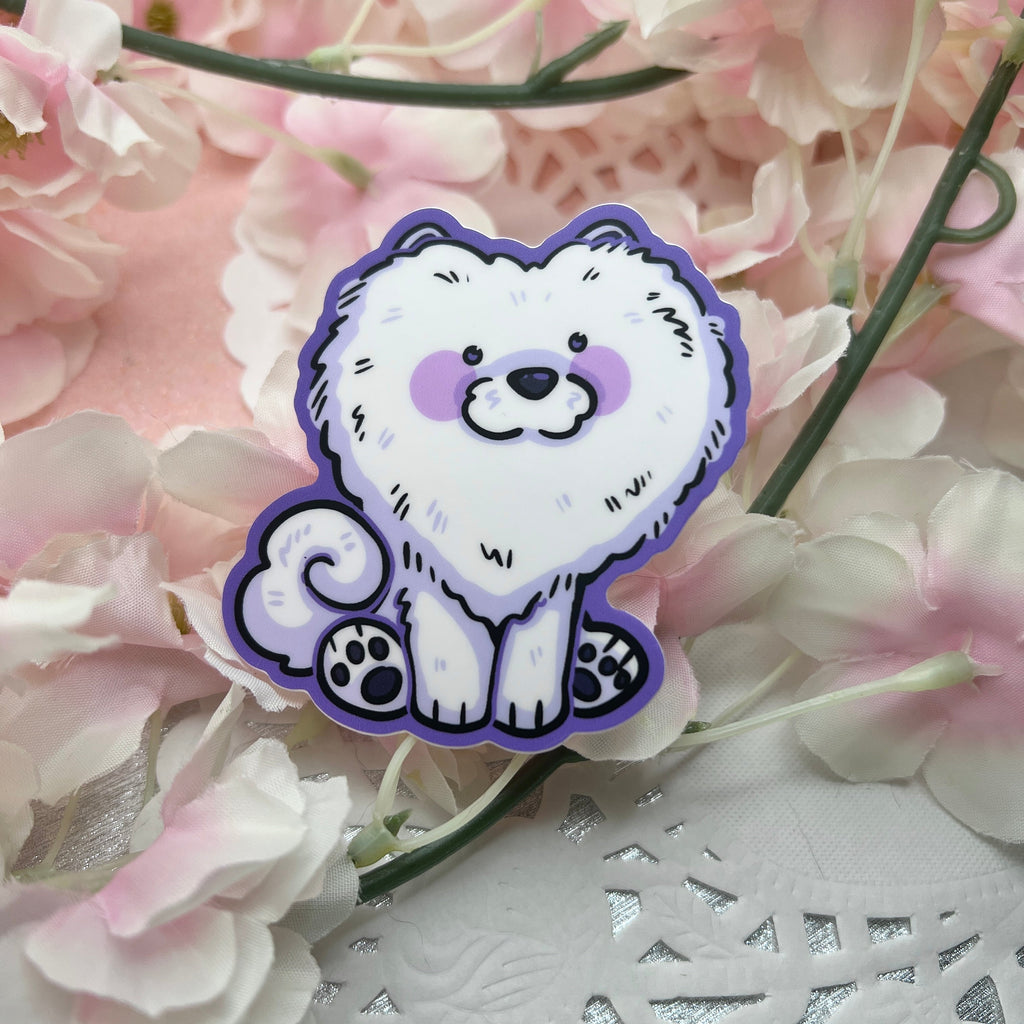 Silly Heart Haircut Dog ~ Sticker