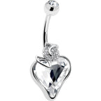 Clear Gem Strawberry Love Belly Ring