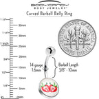 Screaming Strawberry Horror Fruit Belly Ring
