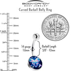 Futuristic Butterfly Belly Ring
