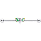 14G Dragonfly Colors Industrial Barbell 38mm