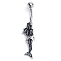 Skeleton Mermaid Dangle Belly Ring