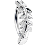14G 3/8 Grade 23 Titanium Leafy Branch Hinged Hoop Belly Ring