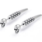Skull Head Stainless Steel Screw Taper Cheater Plug Set
