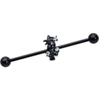 14G Clear CZ Gem Black Raven Witch Industrial Barbell 38mm