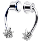 Pot Leaf Magnetic Septum Ring Horseshoe Non-Pierced Fake Nose Ring
