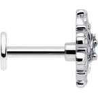 16G 1/4 Aurora Gem Retro Sunburst Cartilage Labret