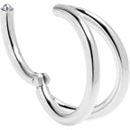 16G 5/16 Double Row Illusion Hinged Segment Ring
