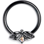 16G 3/8 Aurora Gem Black Beauty Bug BCR Captive Ring
