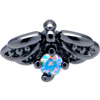 16G 1/4 Blue Gem Black Gothic Butterfly Cartilage Tragus Earring