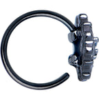 20G 5/16 Blue Aurora Gem Black Night Blossom Nose Hoop