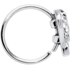 20G 5/16 White Heavenly Heart Angel Wing Nose Hoop