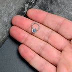 16G 3/8 Blue CZ Gem Starry Night Sky Hinged Segment Ring
