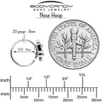 20G 5/16 Clear Gem Fancy Fab Butterfly Nose Hoop