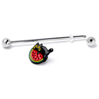 14G Watermelon Cat Love Industrial Barbell 38mm