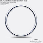 18G 7/16 316L Surgical Steel Precision Hinged Segment Hoop
