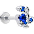 16G 5/16 Blue Gem Twining Vine Flatback Stud