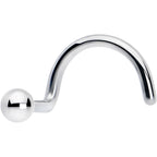 20G 1/4 ASTM F-136 Titanium Left Side Ball End Nose Screw
